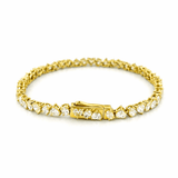 14K Gold Multi Shape Heart Lab Grown Diamond Tennis Bracelet