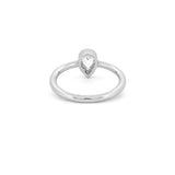 14K Gold 0.40 Carat Natural Diamond Pear Bezel Engagement Ring
