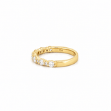 14K Gold Two Size Round Diamond Band
