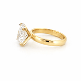 14K Gold Lab Grown Oval Diamond Solitaire 3MM Engagement Ring
