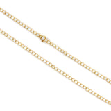 14K Gold Round Bezel Lab Grown Diamond Tennis Necklace