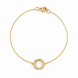 14K Gold Interlocking Double Diamond Hoop Bracelet