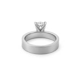 14K Gold 3.00 Carat Lab Grown Elongated Cushion Thick Solitaire Engagement Ring