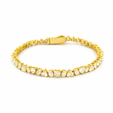 14K Gold Multi Shape Heart Lab Grown Diamond Tennis Bracelet