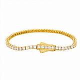 14K Gold 10.00 Carat Lab Grown Tennis Bracelet