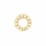 14K Gold Lab Grown Mixed Shape Diamond Round Pendant