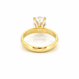 14K Gold Lab Grown Oval Diamond Solitaire 3MM Engagement Ring