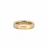 14K Gold 3D Diamond 3/4 Eternity 3.5MM Band