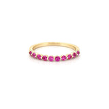14K Gold Single Prong Pink Sapphire Ring