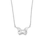 14K Gold Pavé Fashion Butterfly Diamond Pendant Necklace