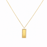 14K Gold Diamond Bar Necklace