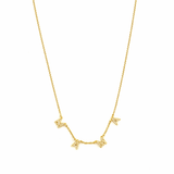 14K Gold Spaced Diamond MAMA Necklace