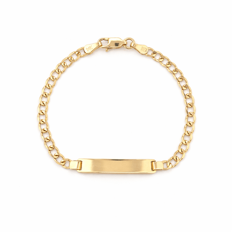 14K Gold Baby Cuban ID Bracelet