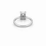 14K Gold 2.00 Carat Lab Grown Radiant Diamond Under Halo Cathedral Engagement Ring