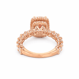 The Julia Engagement Ring with 2.50 Carat Lab Grown Elongated Cushion Pink Diamond