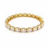 14K Gold Large Lab Grown Oval Cut Diamond Tennis Bracelet