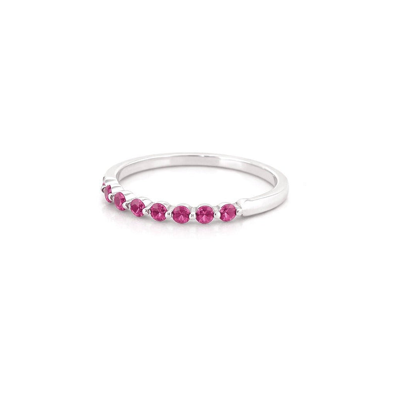 14K Gold Single Prong Pink Sapphire Ring