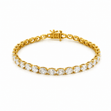 14K Gold East West Lab Grown Oval Cut Diamond Tennis Bracelet