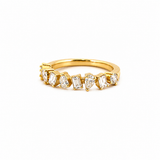 14K Gold Diamond Multi Shape Wedding Band