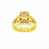 14K Gold Lab Grown Radiant Diamond 3D Channeled Engagement Ring