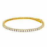 14K Gold 10.00 Carat Lab Grown Tennis Bracelet
