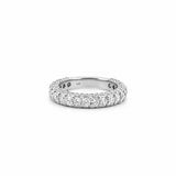 14K Gold 3D Diamond 3/4 Eternity 3.5MM Band