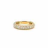 14K Gold 3D Diamond 3/4 Eternity 3.5MM Band