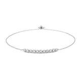 14K Gold Diamond Bezel Bolo Chain Bracelet