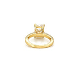 14K Gold 3.00 Carat Lab Grown Radiant Diamond 3D Cathedral Full Diamond Engagement Ring