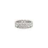 14K Gold 6MM Oval Bezel Natural Diamond Eternity Band