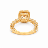 The Julia Engagement Ring with 2.50 Carat Lab Grown Elongated Cushion Pink Diamond