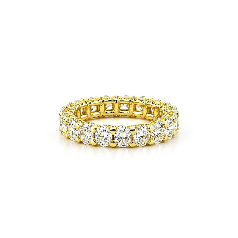 14K Gold Natural Oval Cut Diamond U Prong Eternity Wedding Band