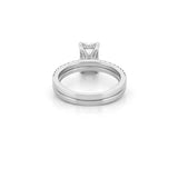 14K Gold 2.00 Carat Lab Grown Radiant Diamond Under Halo Engagement Wedding Set