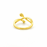 14K Gold Pear Wrapped Diamond Split Band