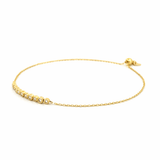 14K Gold Diamond Bezel Bolo Chain Bracelet
