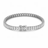14K Gold Lab Grown Emerald Cut Diamond Tennis Bracelet