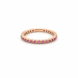 14K Gold Pink Sapphire Art Deco Band