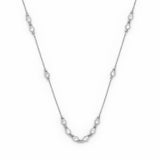 14K Gold Diamond Bezel Station Necklace