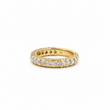 14K Gold 3D Diamond 3/4 Eternity 3.5MM Band