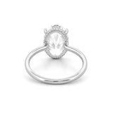 14K Gold Oval Lab Grown Diamond Open Gallery Engagement Ring