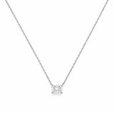 14K Gold Lab Grown East West Radiant Pendant Bolo Necklace