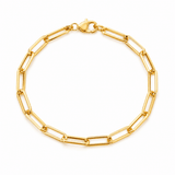 14K Gold Medium Paperclip Bracelet