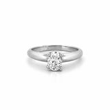 14K Gold 0.40 Carat Natural Oval Diamond Solitaire Engagement Ring