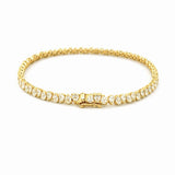 14K Gold Lab Diamond Alternating Pear Tennis Bracelet