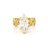 14K Gold 3.00 Carat Lab Grown Marquise 6-Prong Bloom Engagement Ring