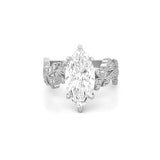 14K Gold 3.00 Carat Lab Grown Marquise 6-Prong Bloom Engagement Ring