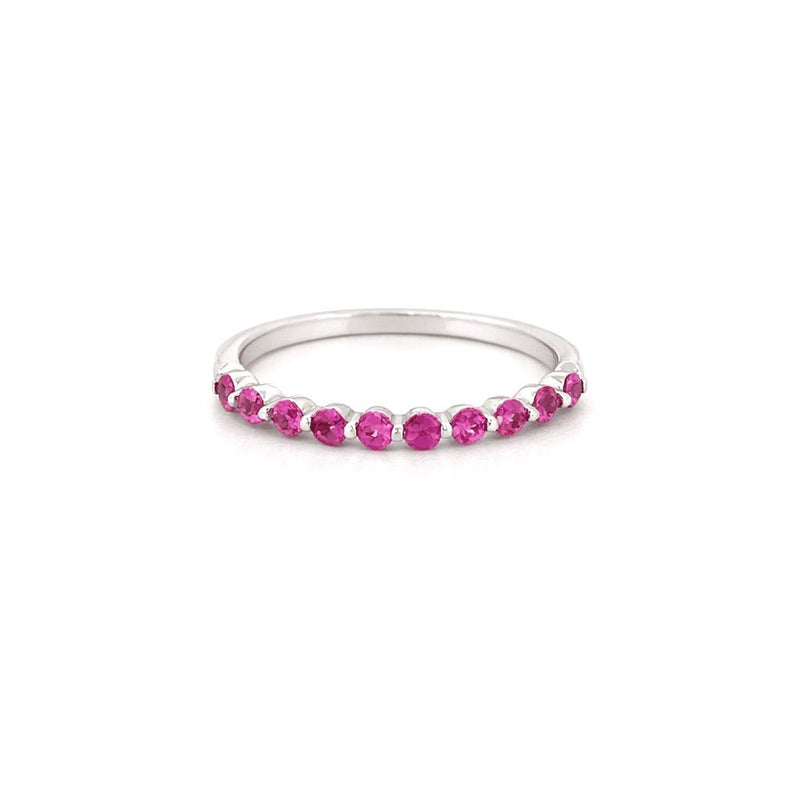 14K Gold Single Prong Pink Sapphire Ring