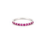 14K Gold Single Prong Pink Sapphire Ring