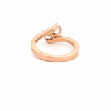14K Gold Two Round Morganite Split Band