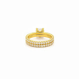 14K Gold 2.00 Carat Lab Grown Round Diamond Eternity Engagement Set